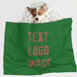 Custom Emerald Green Copper Rose Pet Blanket