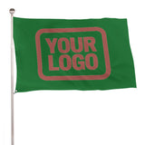 Custom Emerald Green Copper Rose Flag