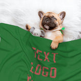 Custom Emerald Green Copper Rose Pet Blanket