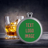 Custom Emerald Green Copper Rose Hip Flask