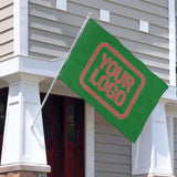 Custom Emerald Green Copper Rose Flag
