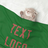 Custom Emerald Green Copper Rose Pet Blanket
