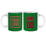 Custom Emerald Green Crimson Red Mug