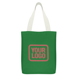 Custom Emerald Green Crimson Red Canvas Tote Bag