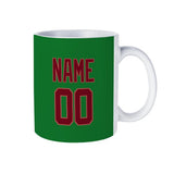 Custom Emerald Green Crimson Red Mug