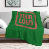 Custom Emerald Green Copper Rose Blanket