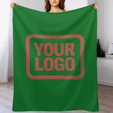 Custom Emerald Green Copper Rose Blanket