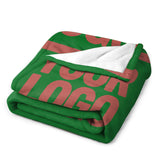 Custom Emerald Green Copper Rose Blanket