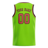 Custom Emerald Green & Copper Rose Colors Design Sports Basketball Jersey