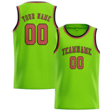 Custom Emerald Green & Copper Rose Colors Design Sports Basketball Jersey