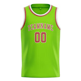 Custom Emerald Green & Copper Rose Colors Design Sports Basketball Jersey