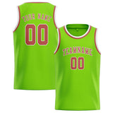 Custom Emerald Green & Copper Rose Colors Design Sports Basketball Jersey