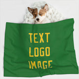 Custom Emerald Green Gold Pet Blanket