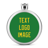 Custom Emerald Green Gold Hip Flask
