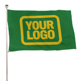 Custom Emerald Green Gold Flag