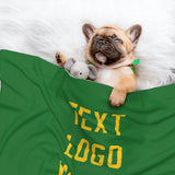 Custom Emerald Green Gold Pet Blanket