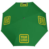 Custom Emerald Green Gold Automatic Umbrella