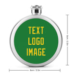 Custom Emerald Green Gold Hip Flask