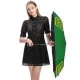 Custom Emerald Green Gold Automatic Umbrella
