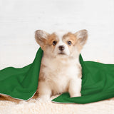 Custom Emerald Green Gold Pet Blanket