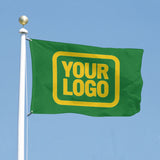 Custom Emerald Green Gold Flag