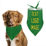 Custom Emerald Green Gold Pet Scarf