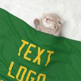 Custom Emerald Green Gold Pet Blanket