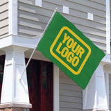 Custom Emerald Green Gold Flag