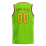 Custom Emerald Green & Gold Colors Design Sports Basketball Jersey