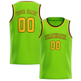 Custom Emerald Green & Gold Colors Design Sports Basketball Jersey