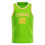 Custom Emerald Green & Gold Colors Design Sports Basketball Jersey