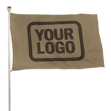 Custom Light Khaki Brown Flag