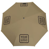 Custom Light Khaki Brown Automatic Umbrella