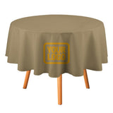 Custom Light Khaki Yellow Round Table Cloth
