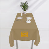 Custom Light Khaki Brown Square Table Cloth