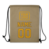Custom Light Khaki Yellow Drawstring Bag