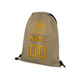 Custom Light Khaki Yellow Drawstring Bag