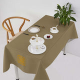 Custom Light Khaki Brown Square Table Cloth