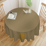 Custom Light Khaki Yellow Round Table Cloth