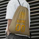 Custom Light Khaki Yellow Drawstring Bag