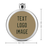 Custom Light Khaki Olive Hip Flask