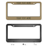 Custom Light Khaki Olive License Plate Frame