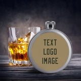 Custom Light Khaki Olive Hip Flask