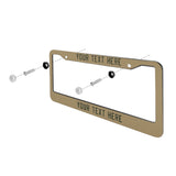 Custom Light Khaki Olive License Plate Frame