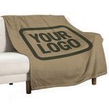 Custom Light Khaki Olive Blanket
