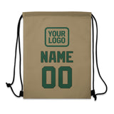 Custom Light Khaki Green Drawstring Bag