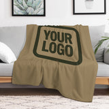 Custom Light Khaki Olive Blanket