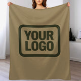 Custom Light Khaki Olive Blanket