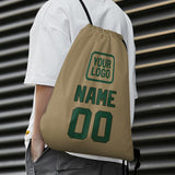 Custom Light Khaki Green Drawstring Bag