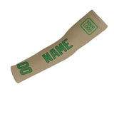 Custom Light Khaki Emerald Green Arm Sleeve